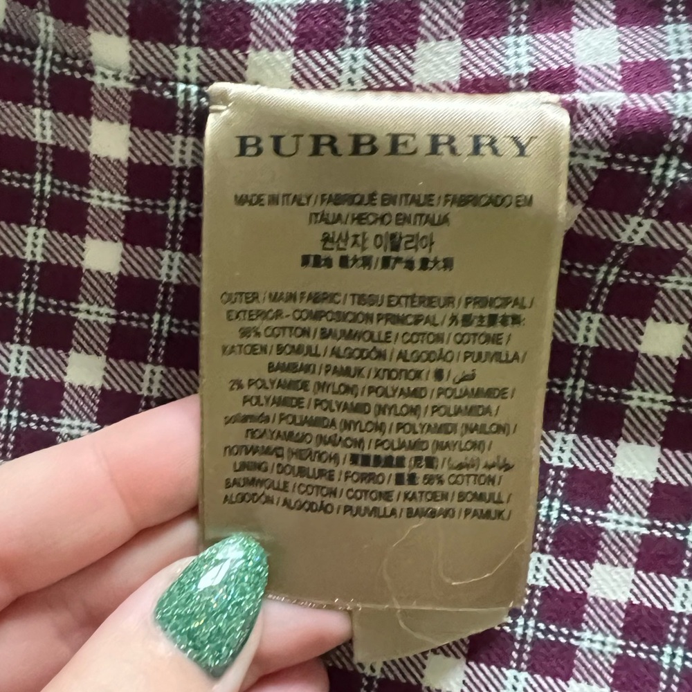 NWT Burberry Burgundy Blazer size 4 US - Picture 5 of 12